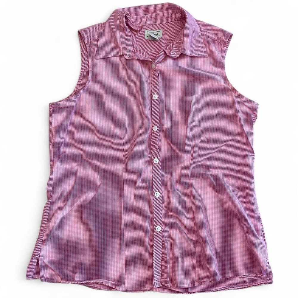 L.L. Bean Gingham Button-Up Top